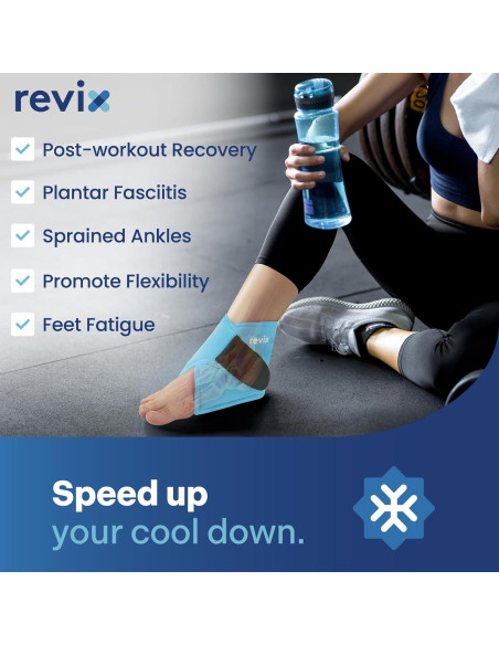 Funda de Hielo para Tobillo REVIX - Gel Frío Reutilizable 19.1x12.3cm