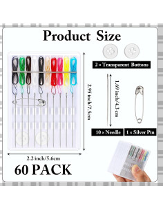 Kit de Costura Rápido Leyndo 60 Cajas Agujas y Hilos 2