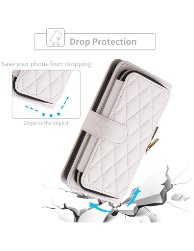 Funda de Cartera Dswteny para Cricket Icon 5 y AT&T Motivate 4