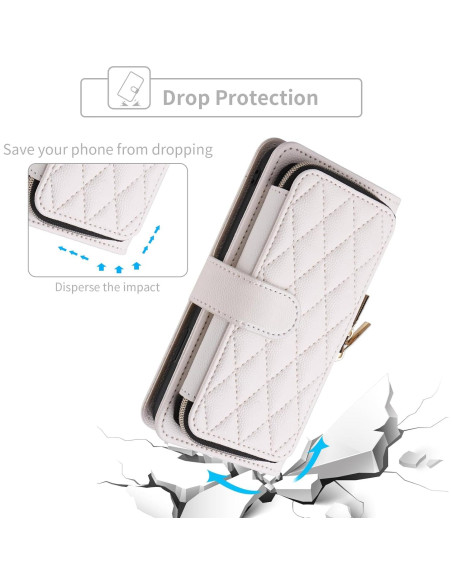 Funda de Cartera Dswteny para Cricket Icon 5 y AT&T Motivate 4