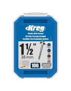 Tornillos de bolsillo Kreg SML-C150-100 Zinc 1.5" (100 unidades)