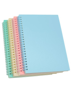 Cuaderno Espiral A5 Yansanido 4 Pcs Tapa Dura 80 Hojas