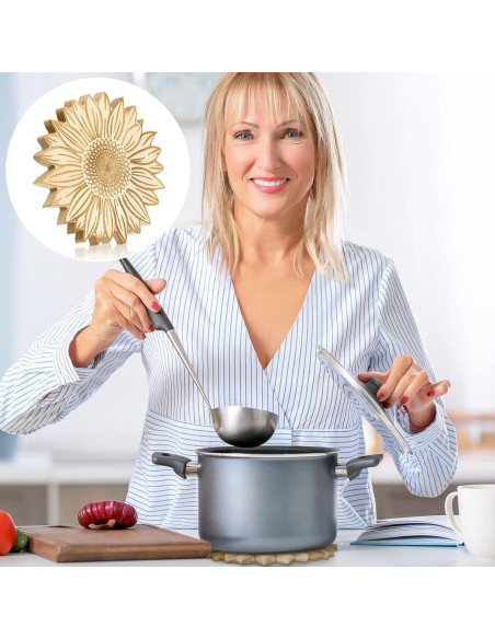 2 Posavasos de Madera Newtay Girasol 15 cm Antideslizantes