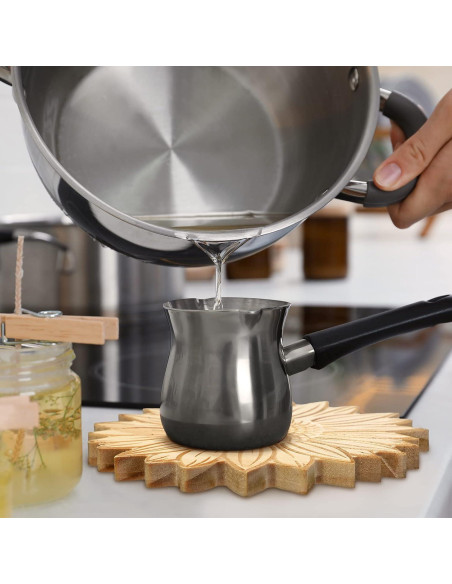 2 Posavasos de Madera Newtay Girasol 15 cm Antideslizantes