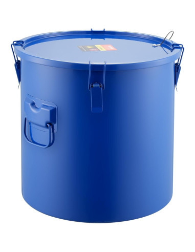 Cubo de Grasa VEVOR 10 Galones Acero al Carbono Azul