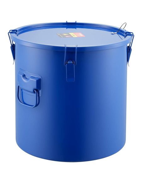 Cubo de Grasa VEVOR 10 Galones Acero al Carbono Azul