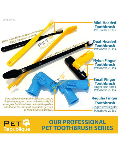 Cepillo de Dientes para Gatos y Perros Pequeños Pet Republique - 6 Unidades