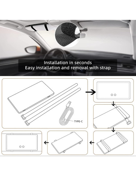 Espejo de Visera de Sol Vanmirr VM08-2 con Luz LED Regulable
