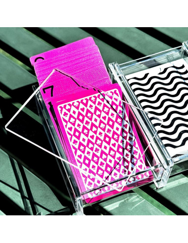 Caja Acrílica para Cartas de Juego Doble Deck 15.24x11.43cm