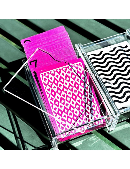 Caja Acrílica para Cartas de Juego Doble Deck 15.24x11.43cm