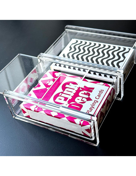 Caja Acrílica para Cartas de Juego Doble Deck 15.24x11.43cm