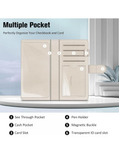 Cubierta de Chequera Fintie RFID Árbol de Amor 20.83x13.46cm 2