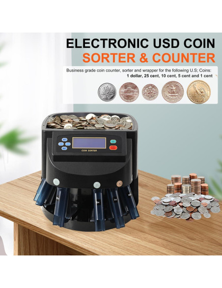 Contador y Clasificador de Monedas SUDEG LCD 150-300 Monedas Contador y Clasificador de Monedas SUDEG LCD 150-300 Monedas