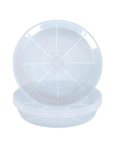 Plato de Drenaje para Plantas NIMYAU 15.24 cm Transparente 6 Pzas
