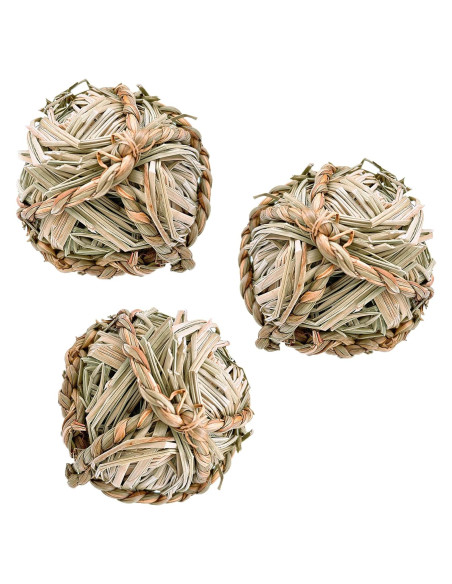 Bolas de Hierba Marina SunGrow para Mascotas - 3 Piezas