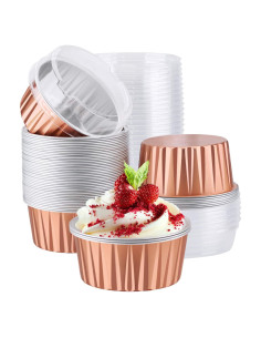 Tazas de Hornear Desechables EUSOAR 5oz Aluminio 50pcs