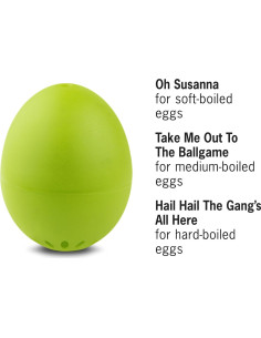 Temporizador de Huevos BeepEgg Verde - Cocedor Musical 3 Niveles 2