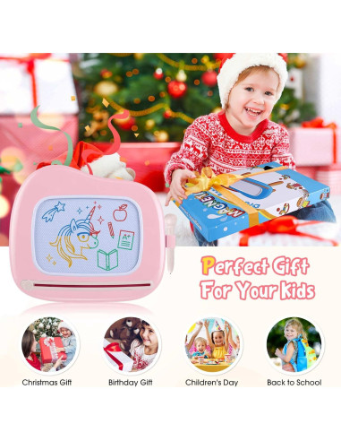 Tablero Magnético de Dibujo Smasiagon Rosa 30.5x26.7cm