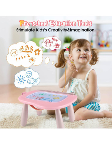 Tablero Magnético de Dibujo Smasiagon Rosa 30.5x26.7cm