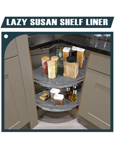 Forros de Estante Lazy Susan SiliFine 66 cm Antideslizantes - 2 Pcs