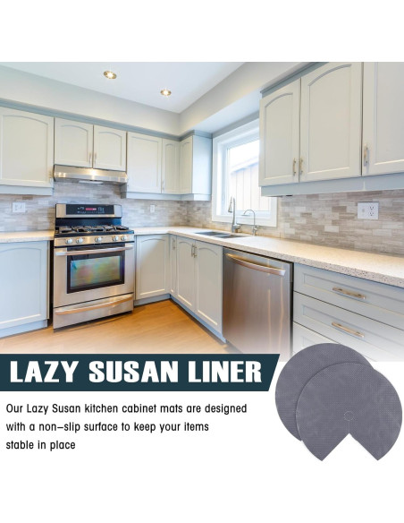 Forros de Estante Lazy Susan SiliFine 66 cm Antideslizantes - 2 Pcs