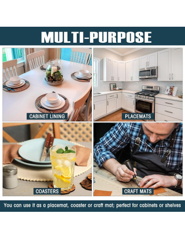 Forros de Estante Lazy Susan SiliFine 66 cm Antideslizantes - 2 Pcs