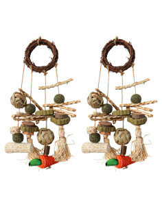 Juguetes de Masticar para Conejos HERCOCCI - 2 Piezas Naturales