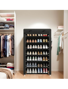 Estante Organizador de Zapatos 7 Niveles Laiensia Negro 2