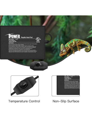 Almohadilla Térmica para Reptiles iPower 15x20cm 8W Ajustable