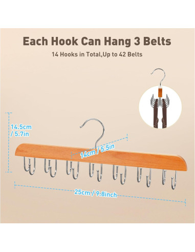 Soporte giratorio para cinturones y corbatas Taefuwr 2 piezas