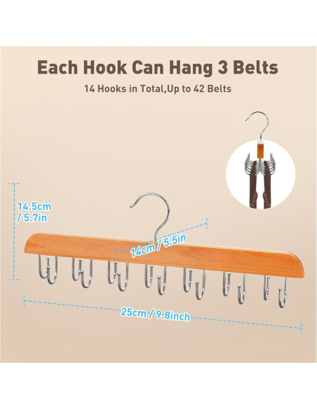 Soporte giratorio para cinturones y corbatas Taefuwr 2 piezas