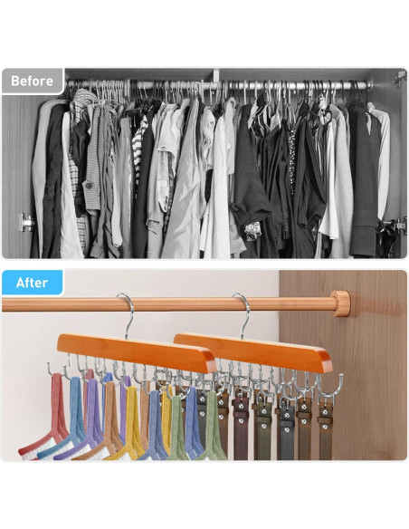 Soporte giratorio para cinturones y corbatas Taefuwr 2 piezas