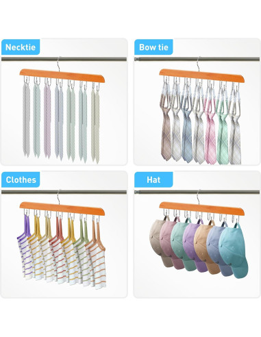 Soporte giratorio para cinturones y corbatas Taefuwr 2 piezas