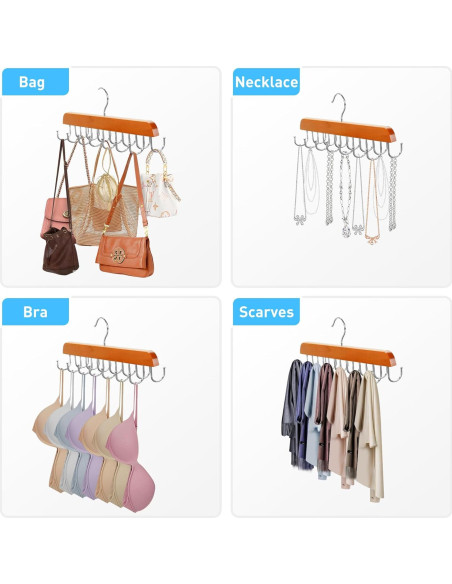 Soporte giratorio para cinturones y corbatas Taefuwr 2 piezas