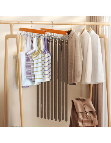 Soporte giratorio para cinturones y corbatas Taefuwr 2 piezas