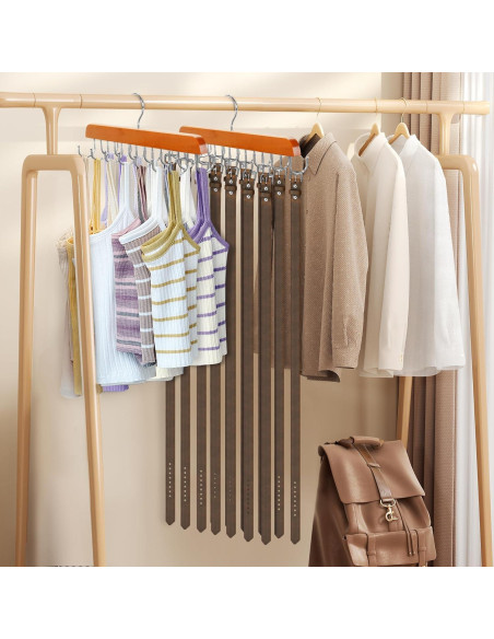 Soporte giratorio para cinturones y corbatas Taefuwr 2 piezas