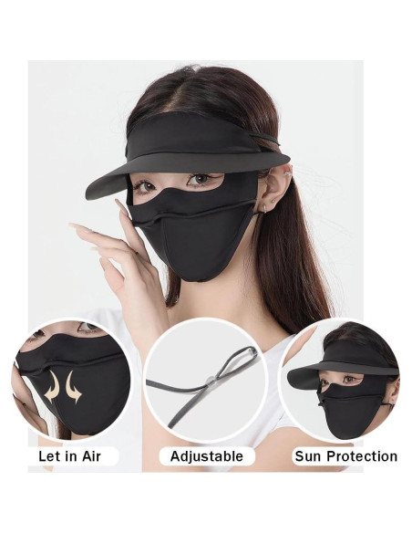 Conjunto de Protección Solar para Mujeres - Máscara, Mangas y Gafas
