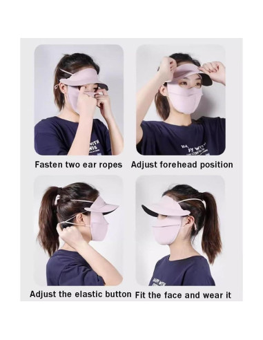 Conjunto de Protección Solar para Mujeres - Máscara, Mangas y Gafas
