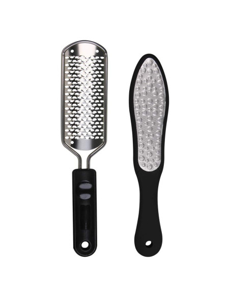 Raspador de pies Oneleaf 2PCS acero inoxidable para pedicura