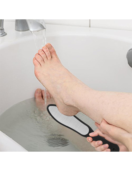 Raspador de pies Oneleaf 2PCS acero inoxidable para pedicura