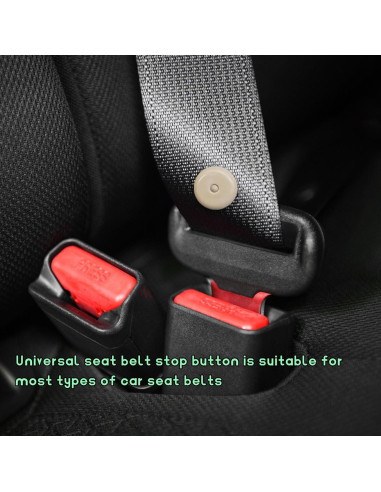 10 Botones de Parada de Cinturón de Seguridad FSTURIOS Beige