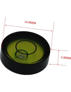 Mini nivel de burbuja horizontal The Yan He 14.8mm aluminio 2