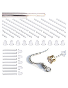 60 Fundas y Respaldos de Silicona OwlkOrmy para Pendientes