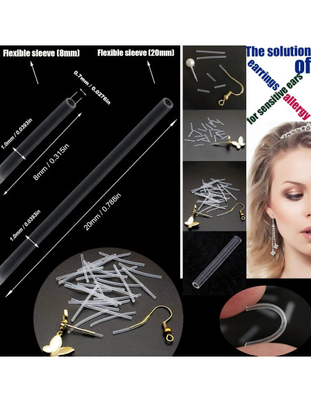 60 Fundas y Respaldos de Silicona OwlkOrmy para Pendientes