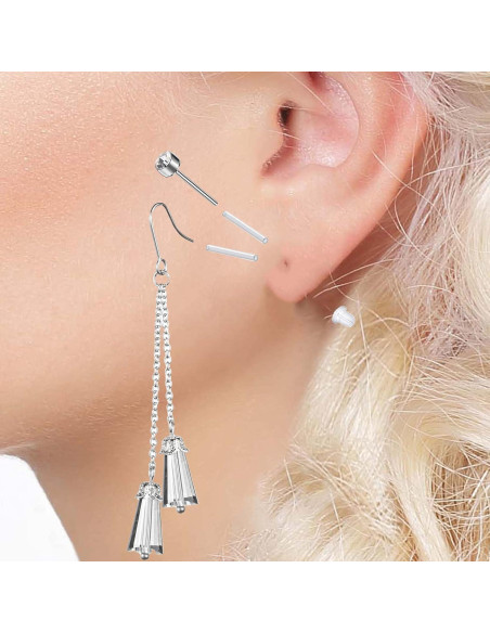 60 Fundas y Respaldos de Silicona OwlkOrmy para Pendientes