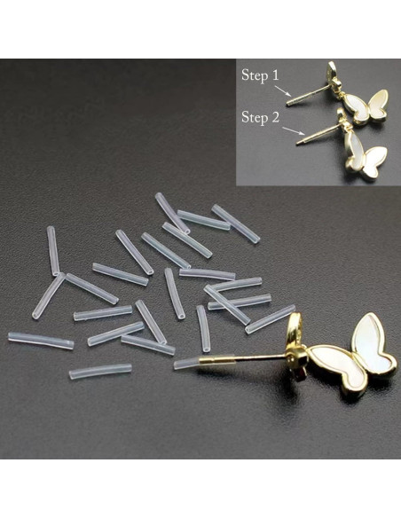 60 Fundas y Respaldos de Silicona OwlkOrmy para Pendientes