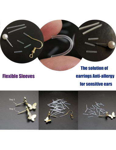 60 Fundas y Respaldos de Silicona OwlkOrmy para Pendientes