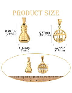 8 Encantos Mini Ábaco Acero Inoxidable UR URLIFEHALL DIY Joyería 2