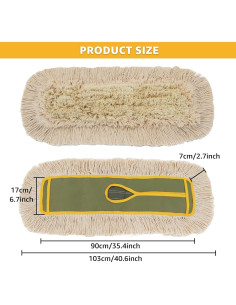 Paquete de 3 cabezales de mopa de polvo YAYODS 15.24x91.44 cm 2