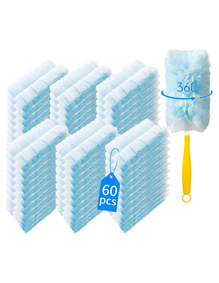 60 Recargas Plumero Electrostático Senowi + Mango Corto